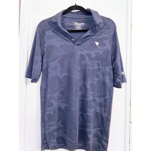 Macade Golf Concept Mens Navy Camo Performance Polo Shirt Small Short Sleeve